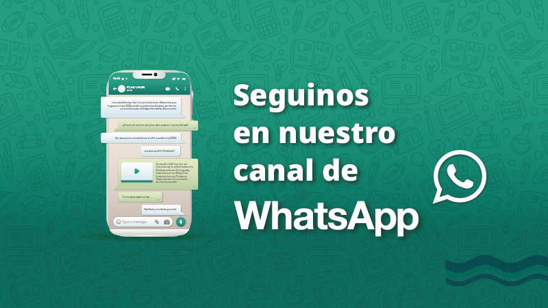 Canal Oficial de WhatsApp de la Facultad